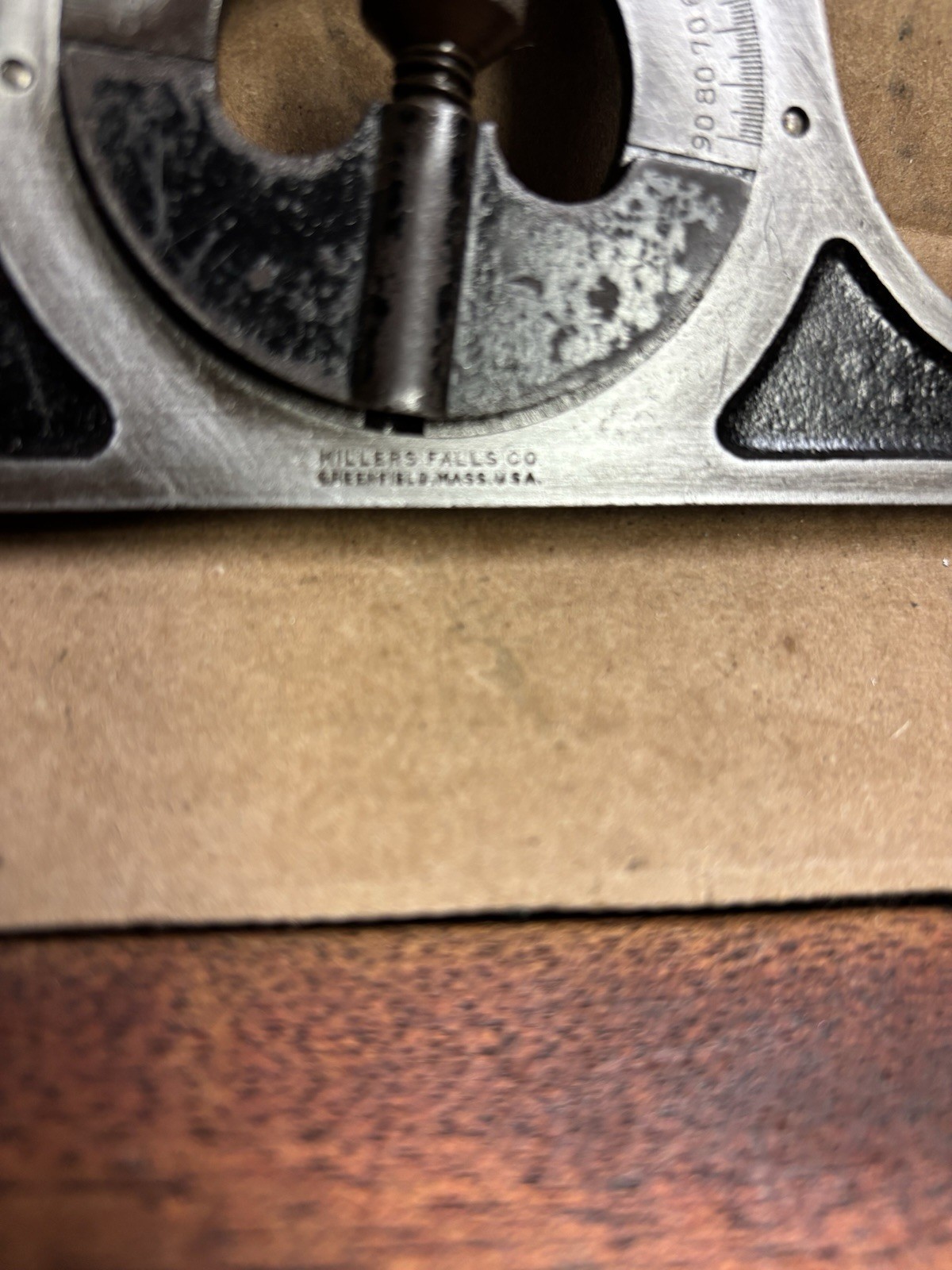 Millers Falls Co. Combination Protractor Semi-Circular Head 0-180° Range