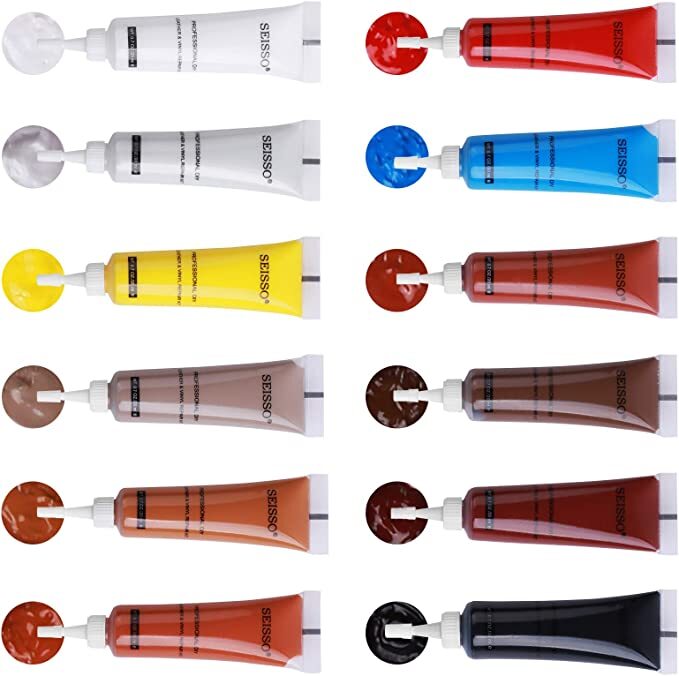 Leather Vinyl Repair Kit for Furniture Car Seat Sofa Couch, 12 Colors