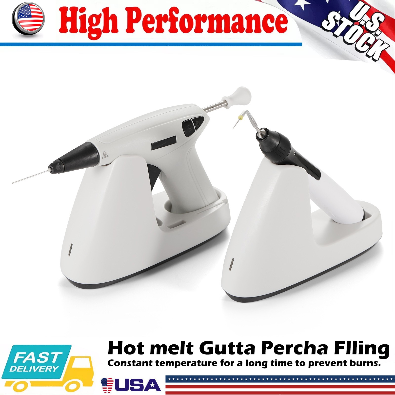 Dental Backfill Endodontic Gutta Percha Obturation System Pen Gun Needles Tips