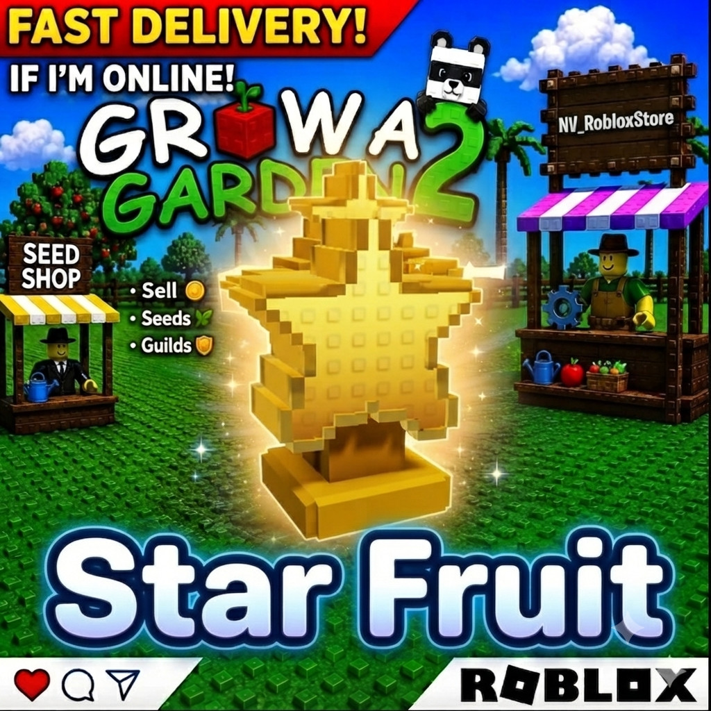 🌱Star Fruit Seed 🌱 - 🪴Grow A Garden🪴 2 | GAG2 | FAST | EASY
