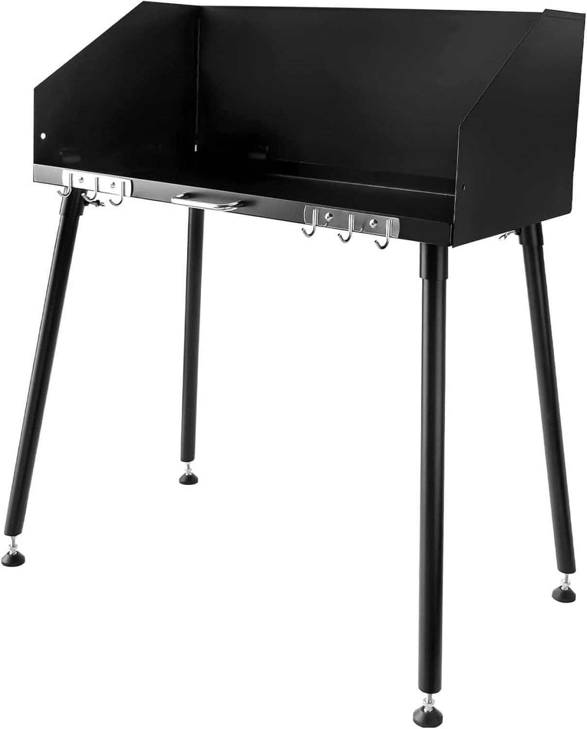 Camp Cooking Table with Foldable Three-Sided Windscreen and Legs