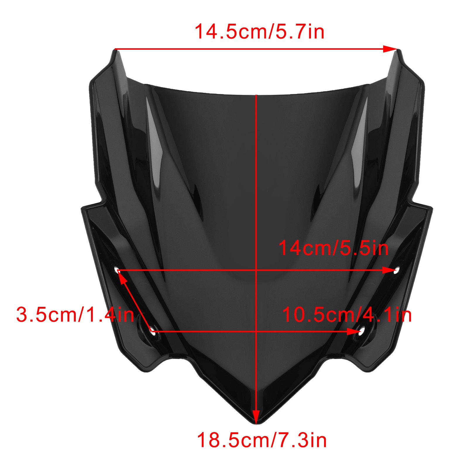 Windshield Windscreen for Kawasaki Z650 2017~2019 black