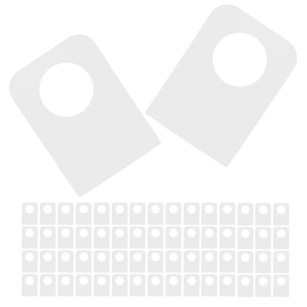 300Pcs Reusable Adhesive Hooks Tabs Clear Plastic Hang Tabs for Retail Display