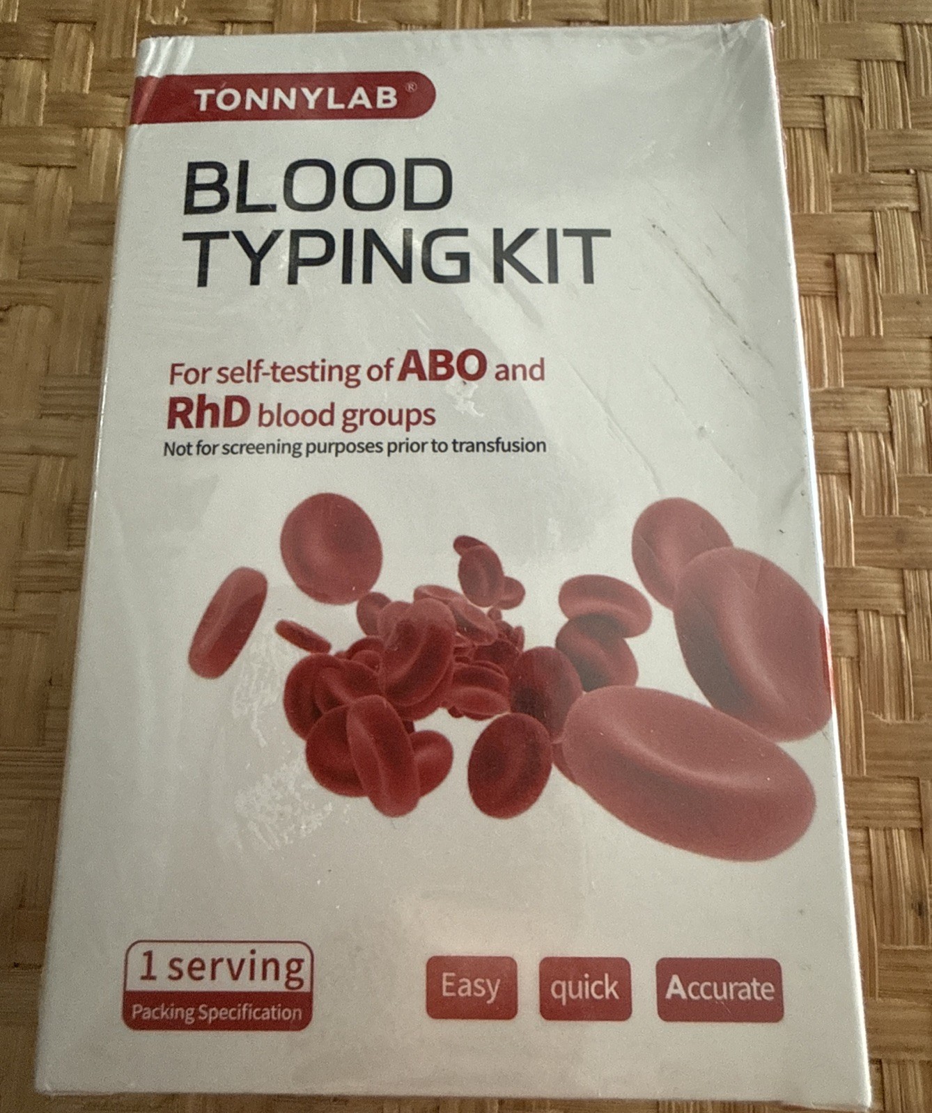 Blood Type Test Kit A B O AB Rh | Fast At-Home Results | Complete 1-Pack Kit
