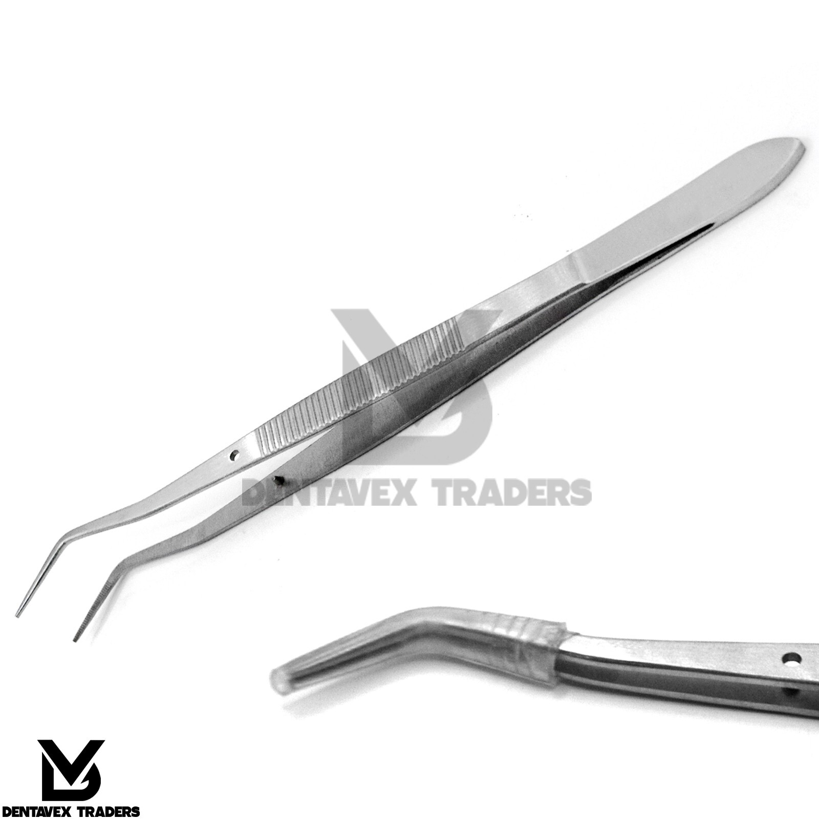 „Dental Meriam Tweezer Cotton Dressing Plier 16cm Angled Tip Surgical Beaden®“