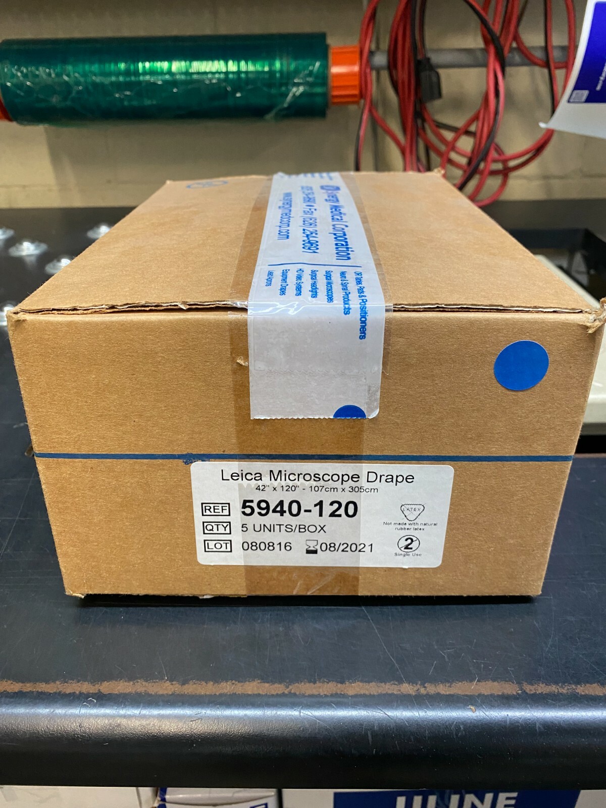 Microscope Drape 68mm lens w/ observer tubes (42" x 120”) 5 per case, Exp 8/2021