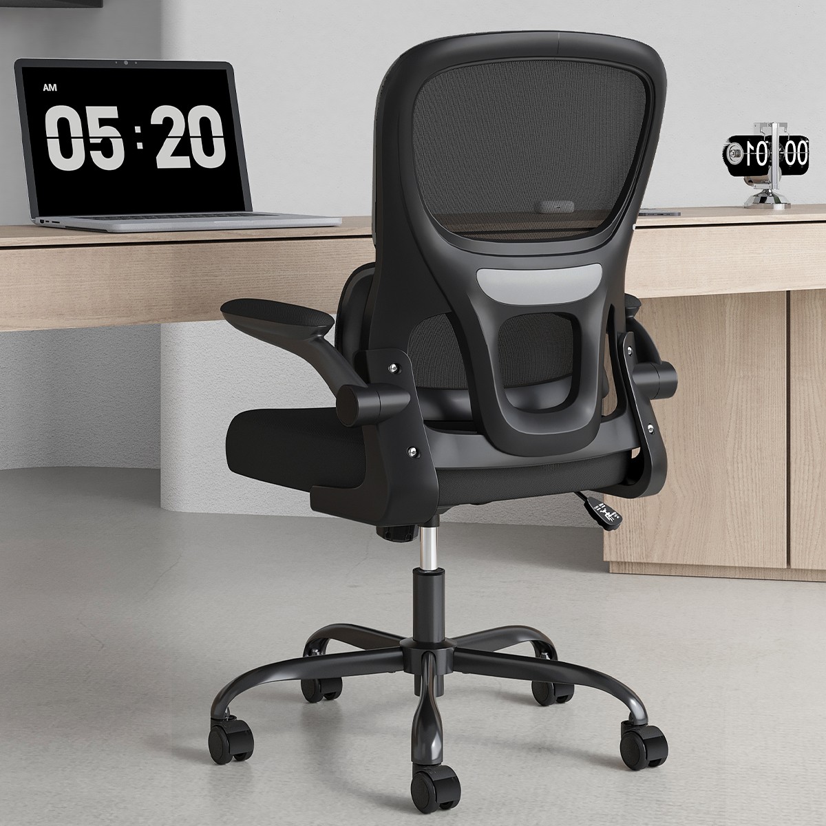 Ergonomic Home Office Desk Mesh Chair Lumbar Support Armrest Tilt Recline Comfy
