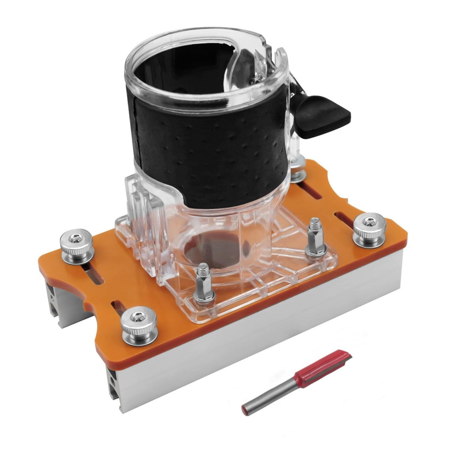 Invisible Fastener Slotting Bracket Router Base Mortising Jig Trimmer 2 in 1