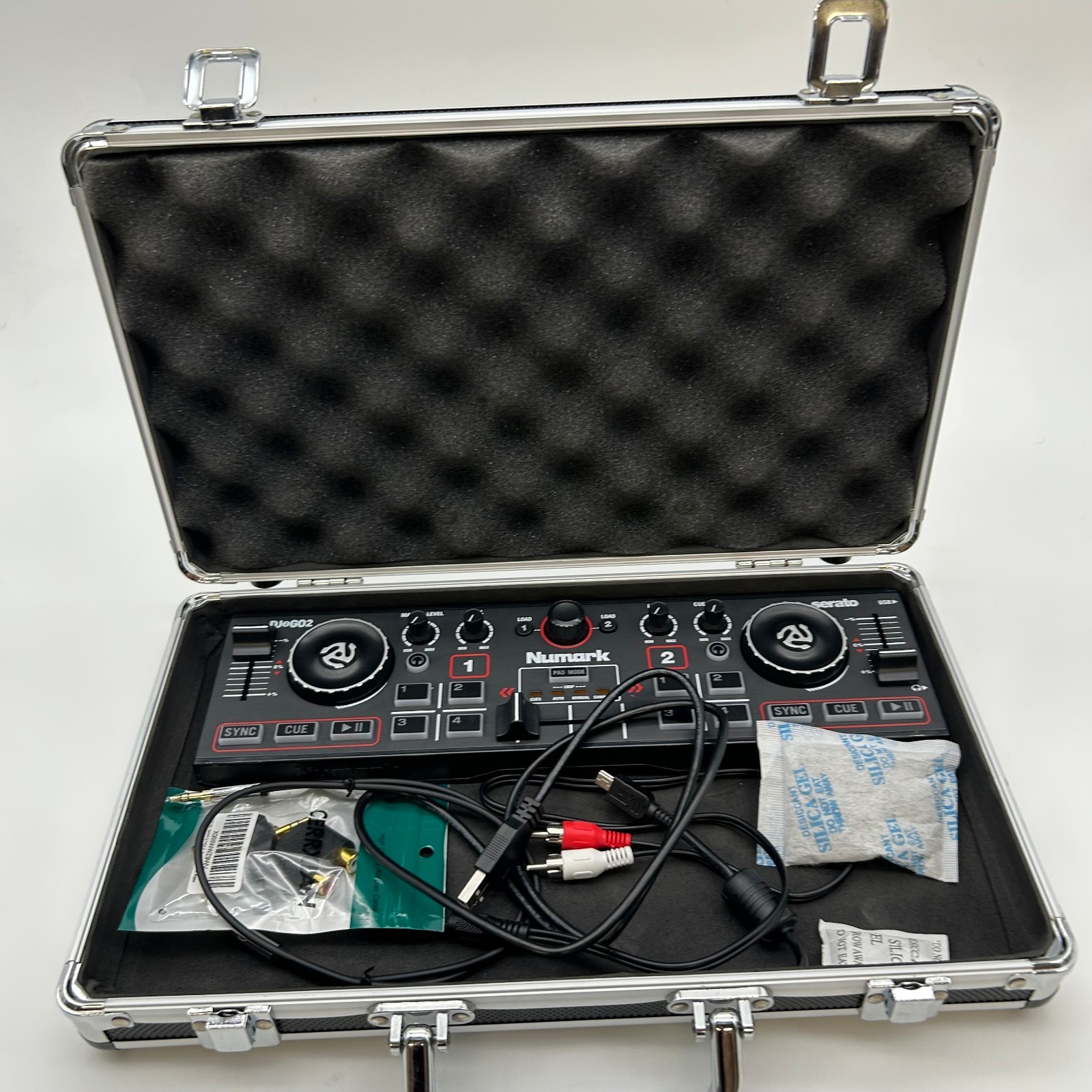 Numark DJ2GO2 2-Channel Pocket Audio Interface DJ Controller with Hard Case