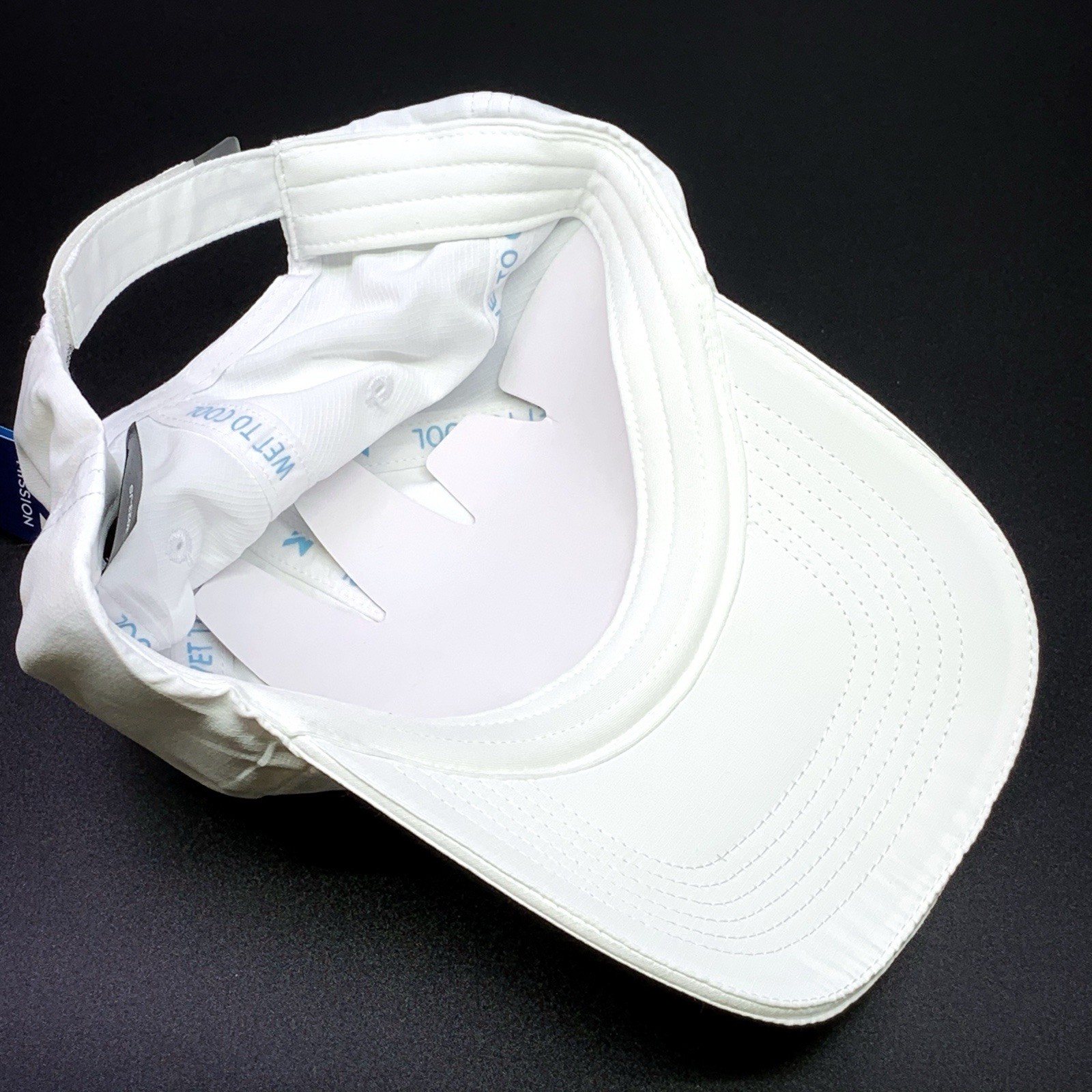 Cooling UPF Performance Hat White Unisex One Size Sweat & Water Activated NEW!