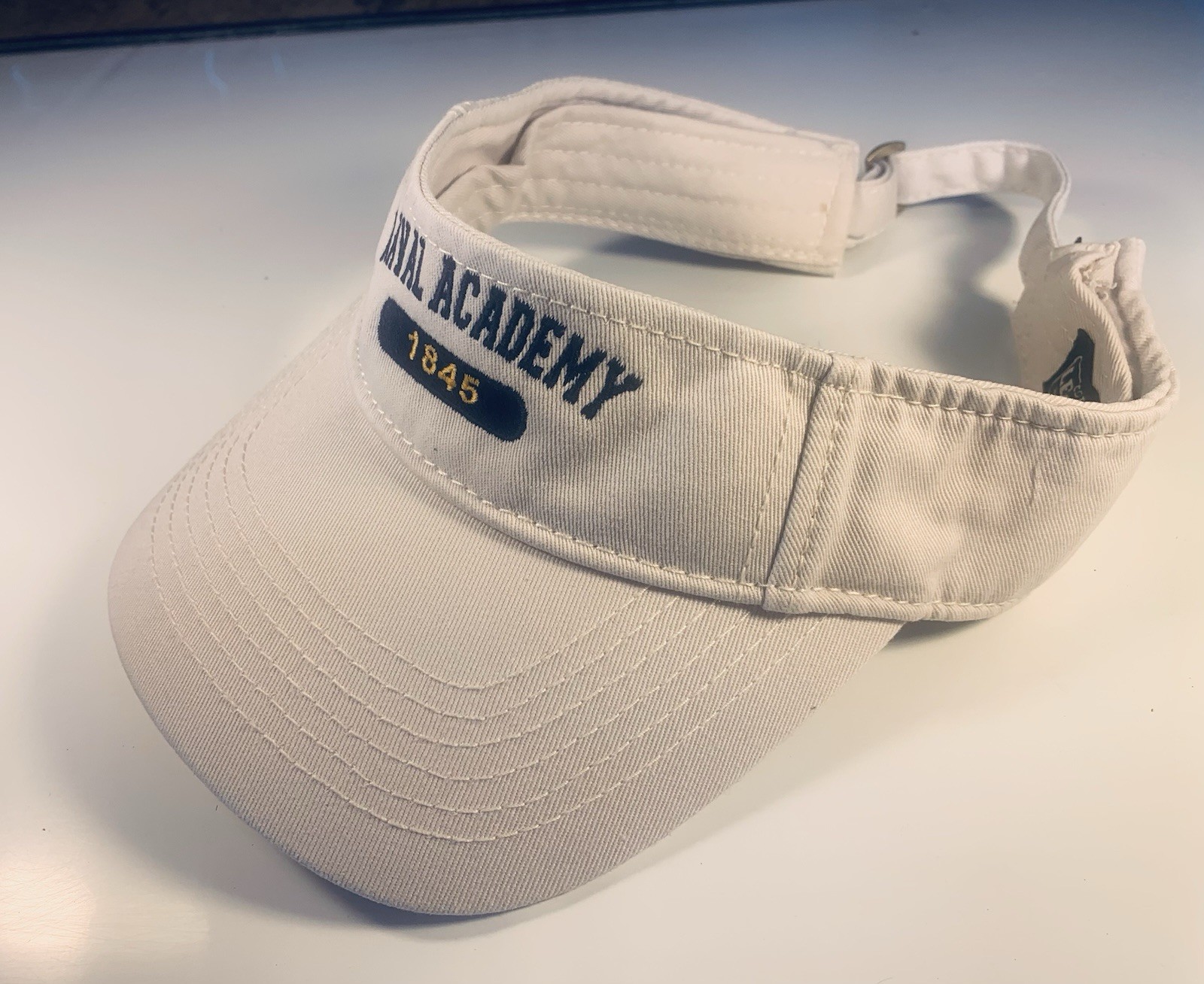 Naval Academy 1845 (USNA) Beige Cotton Visor Legacy Brand