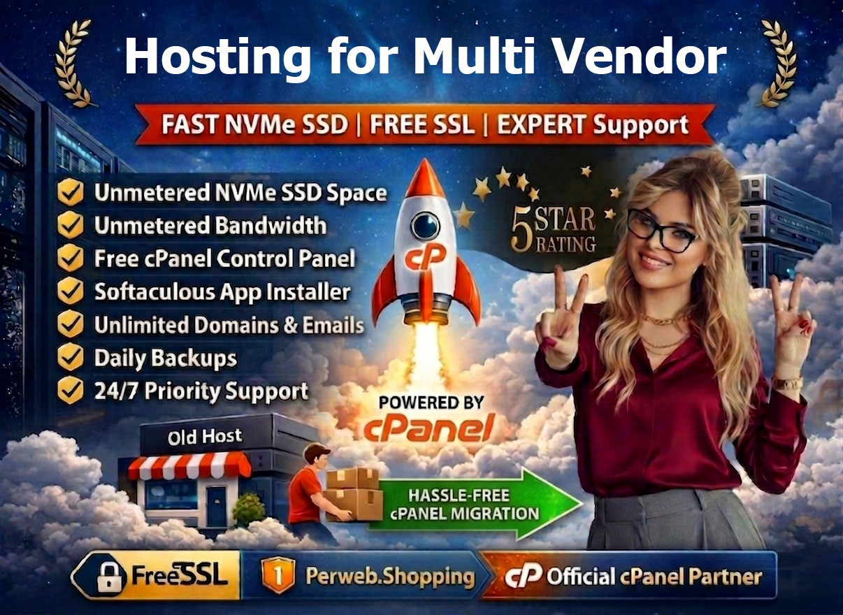 Hosting for Multi Vendor - 🛒 Unlimited SSD | cPanel | 24/7 Support – $14.99/Yr