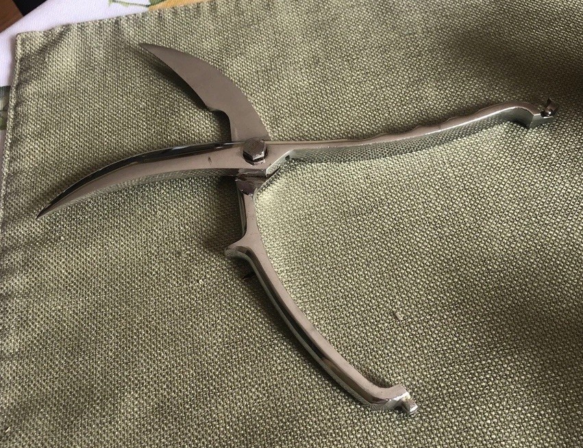 Poultry Shears In German Made Saddle Leather Case