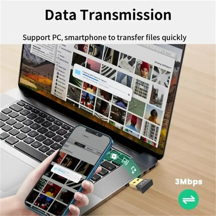 USB 5.3 Bluetooth Adapter for PC Desktop Laptop Wireless Dongle Plug & Play USA