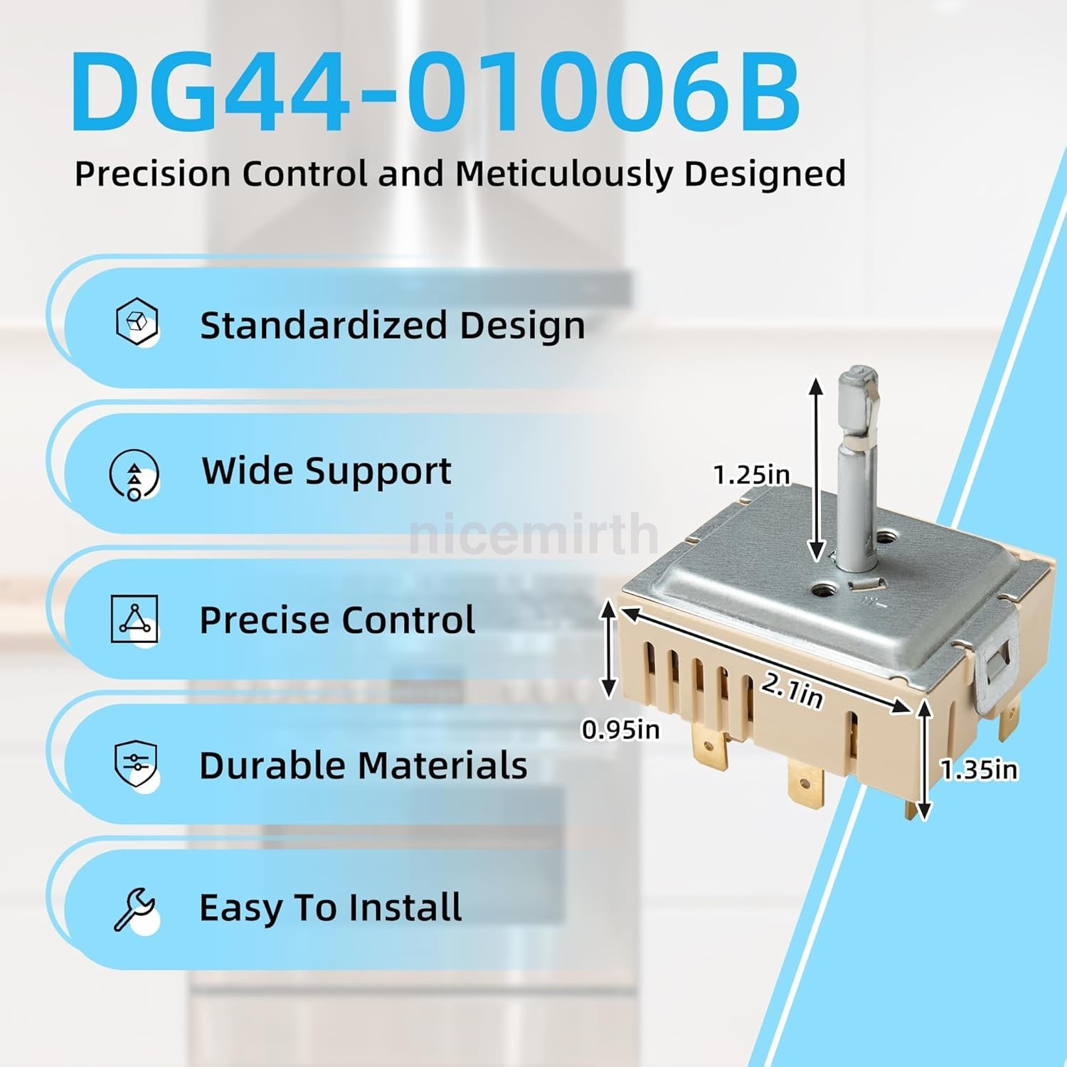 DG44-01006B Surface Element Switch PER00112D Replacement Range Cook For Samsung