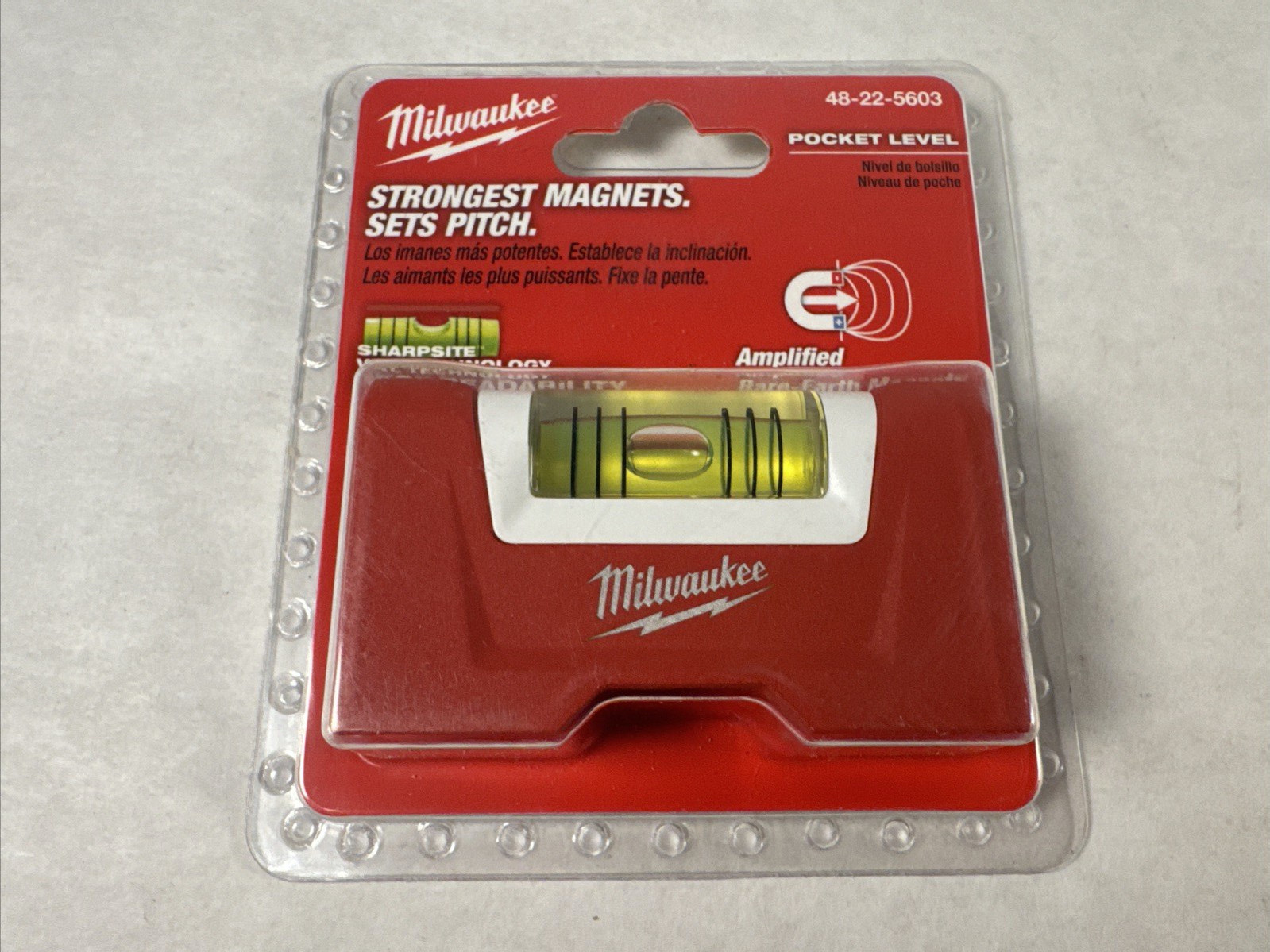 Milwaukee 48-22-5603 Magnetic Pocket Level Rare Earth Magnets- NEW AND SEALED