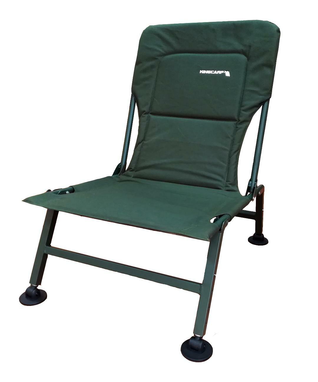 King Carp on Fishing Chair Folding Padded 4 Adjustable Legs Mud Feet   26-001x