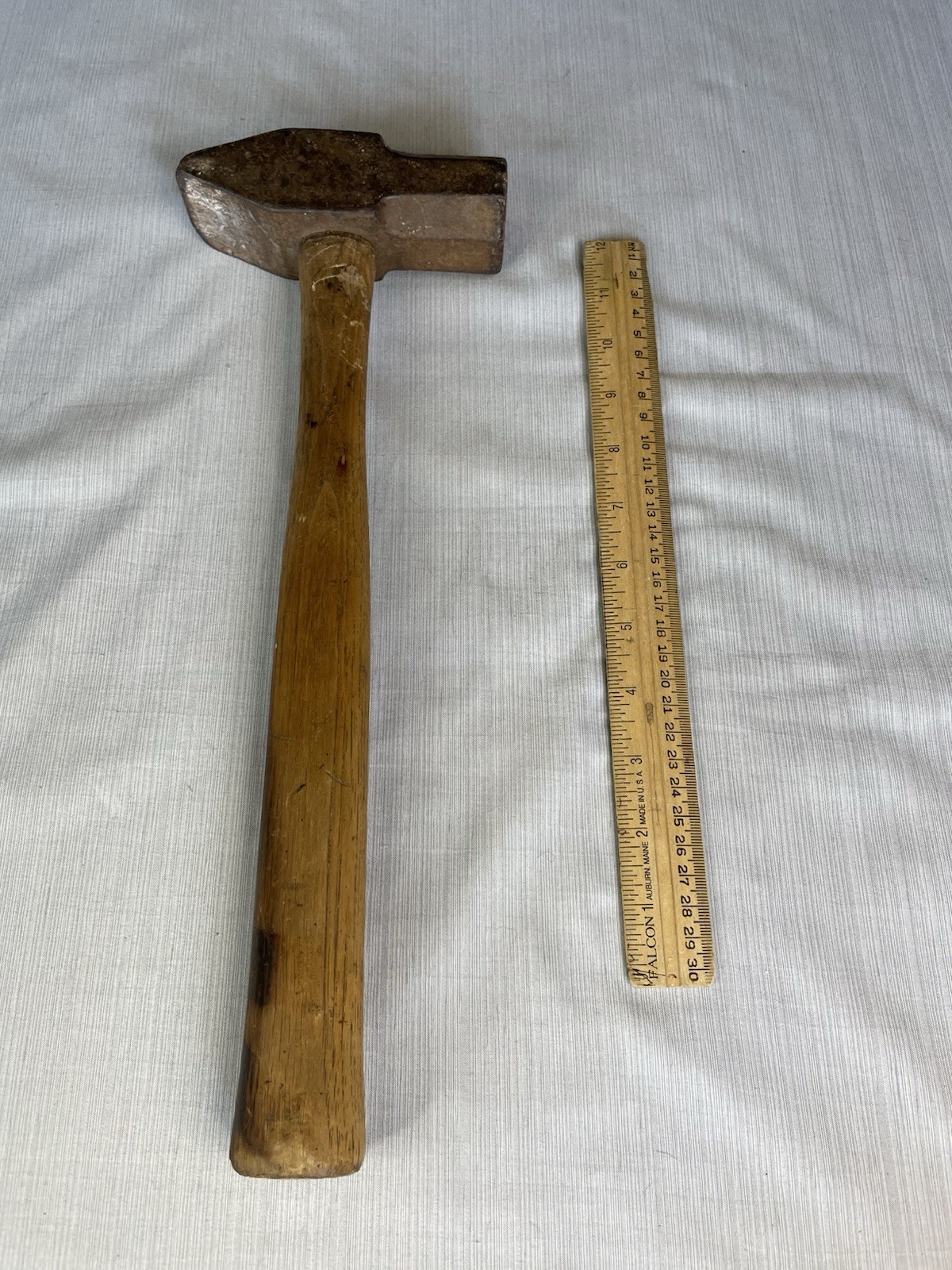 VINTAGE BLACKSMITH 3lb 4oz 15in CROSS PEEN SLEDGE HAMMER - **Very Good**