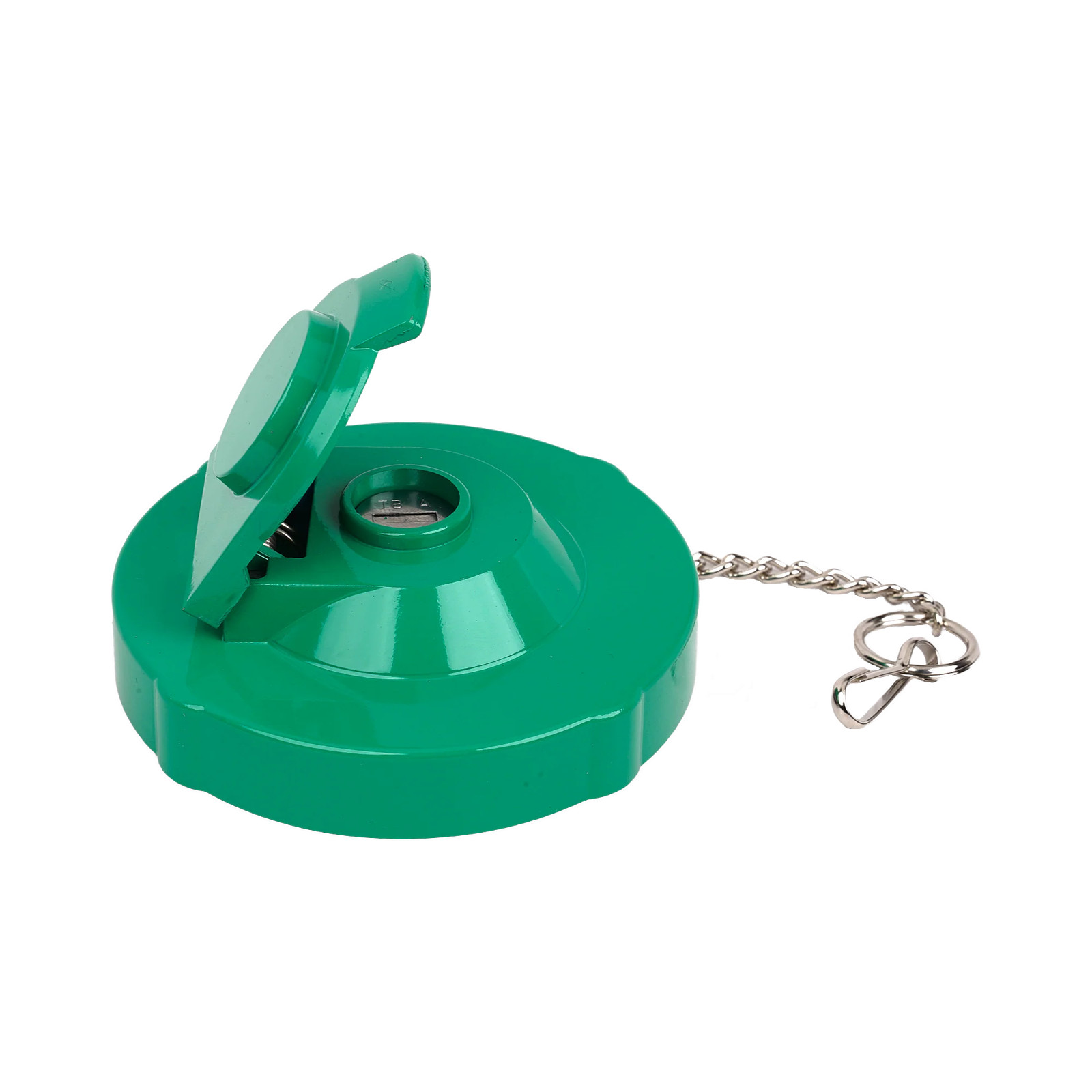 Takeuchi Fuel Cap 1552101700 - Green Metal Engine Cap for Truck, Tractor