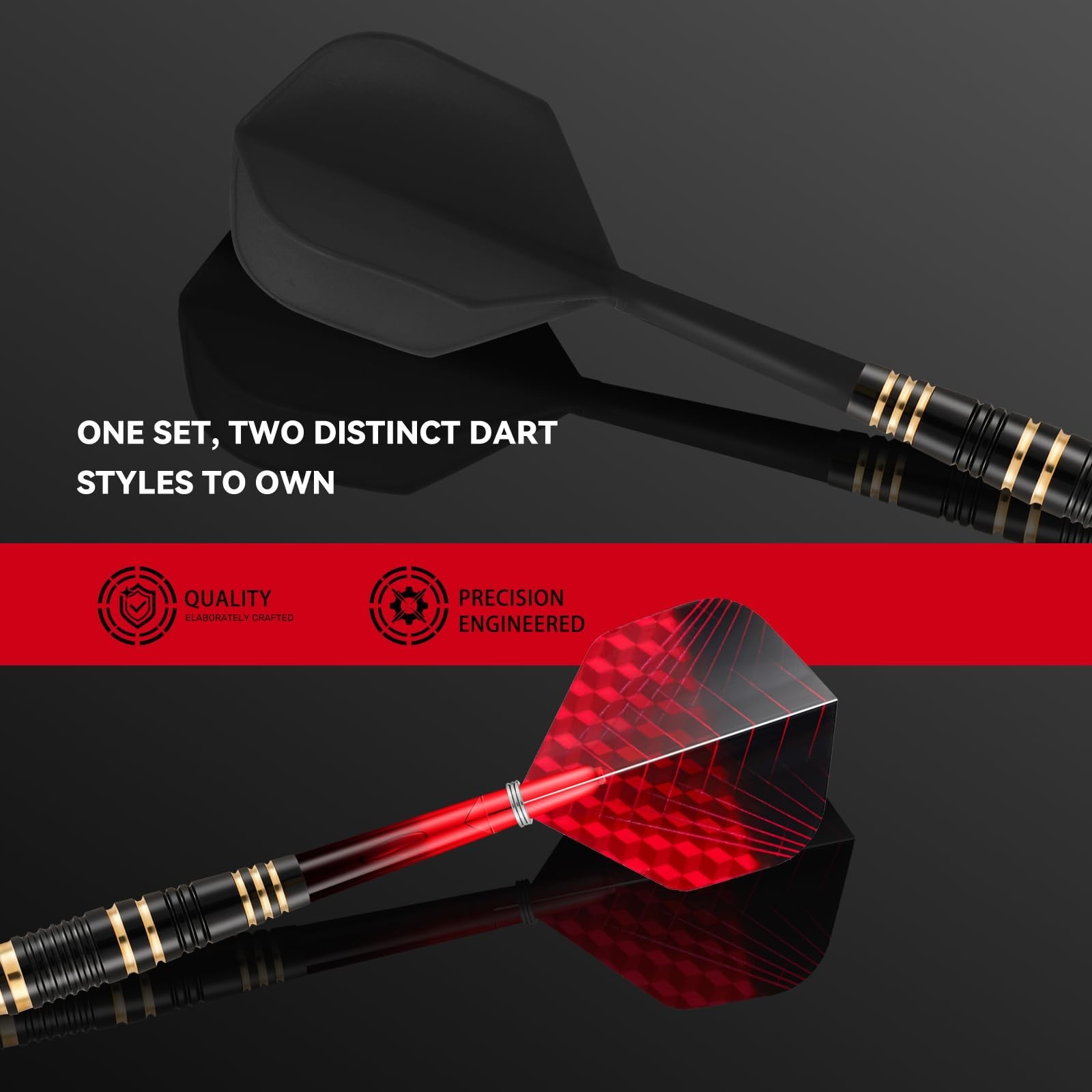 Professional Soft Tip Darts Set - 3 Pack with Extra Tips, Flights & Case for Ele
