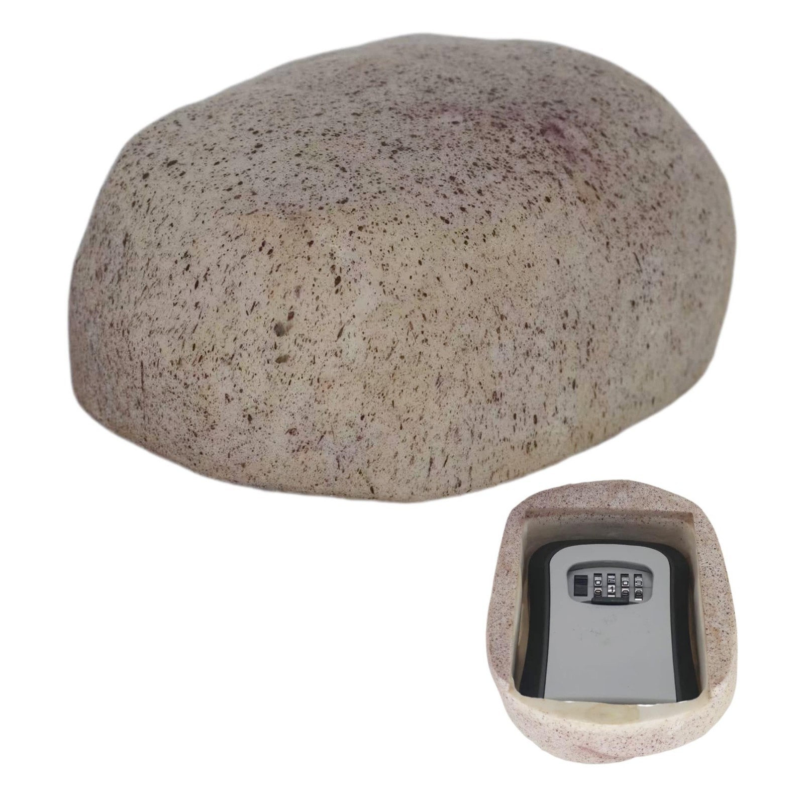 Outdoor Key Lock Box - Large Fake Rock Hider, Secret Compartment for Garden, Saf