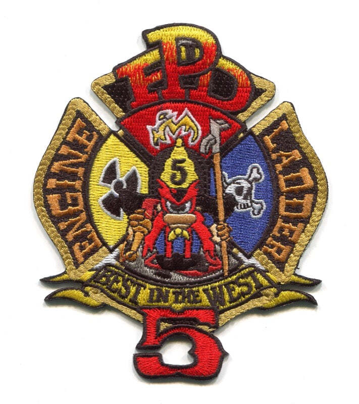 Plano Fire Department Station 5 Patch Texas TX Engine Ladder Yosemite Sam