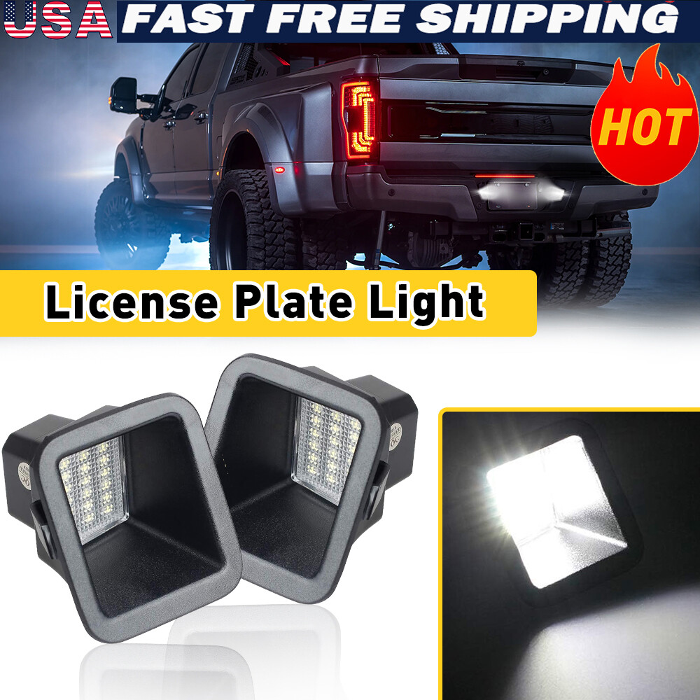 LED White LED License Plate Light For Ford F250 2017-2022 F350 F450 Super Duty