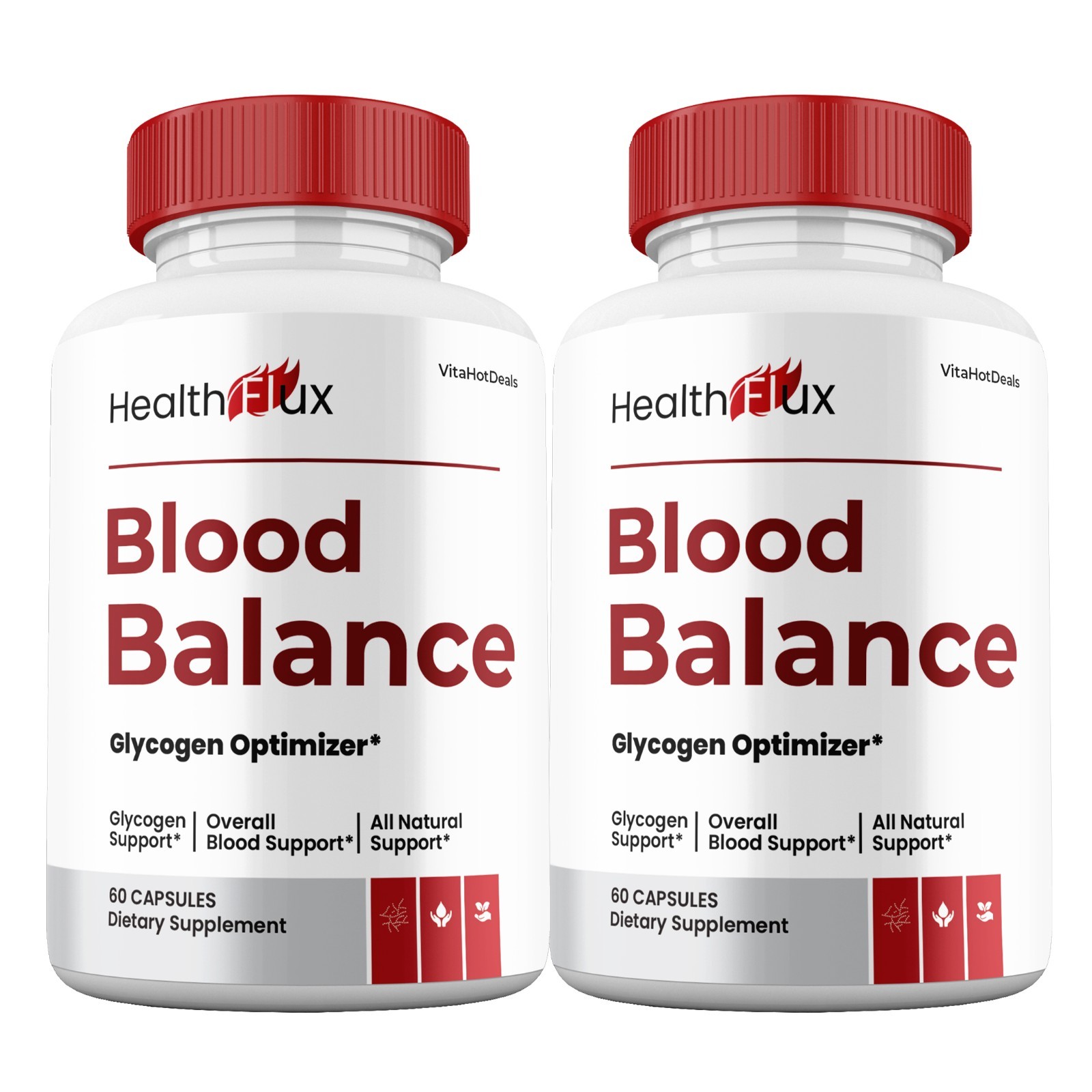 HealthFlux Capsules, All Natural Max Strength, Health Flux Supplement (2 pack)