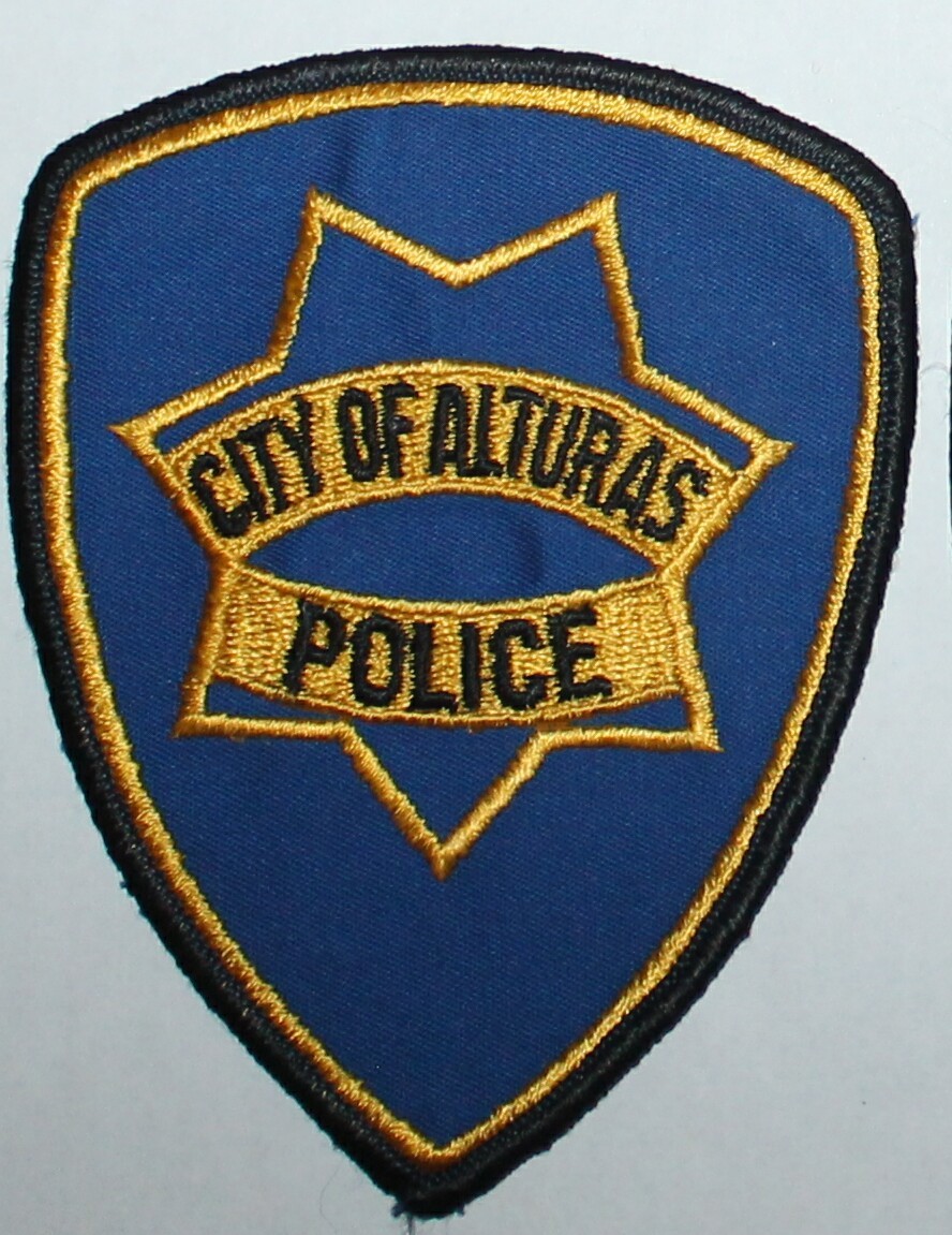 Very Old CITY OF ALTURAS POLICE Modoc County California CA PD Vintage patch