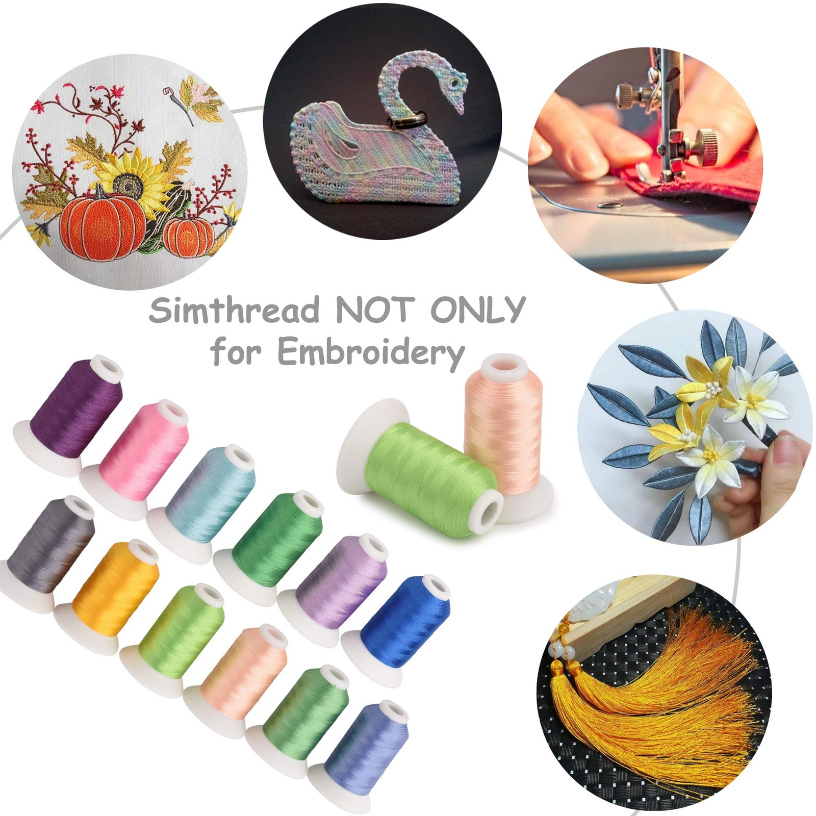 60WT Bobbin Fill Thread Machine Embroidery Thread Black 900