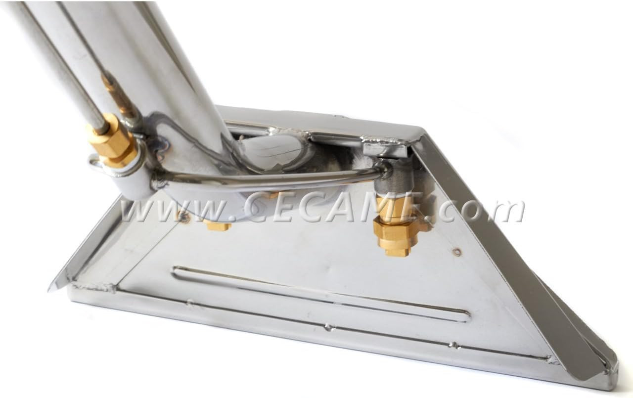 12" Stainless Steel Carpet Cleaning Wand with 2 Jets for Truckmounts & Portables