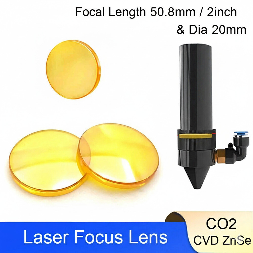CO2 Laser Focus Lens USA CVD ZnSe Dia. 20mm FL 2"/50.8mm  for Laser Engraver