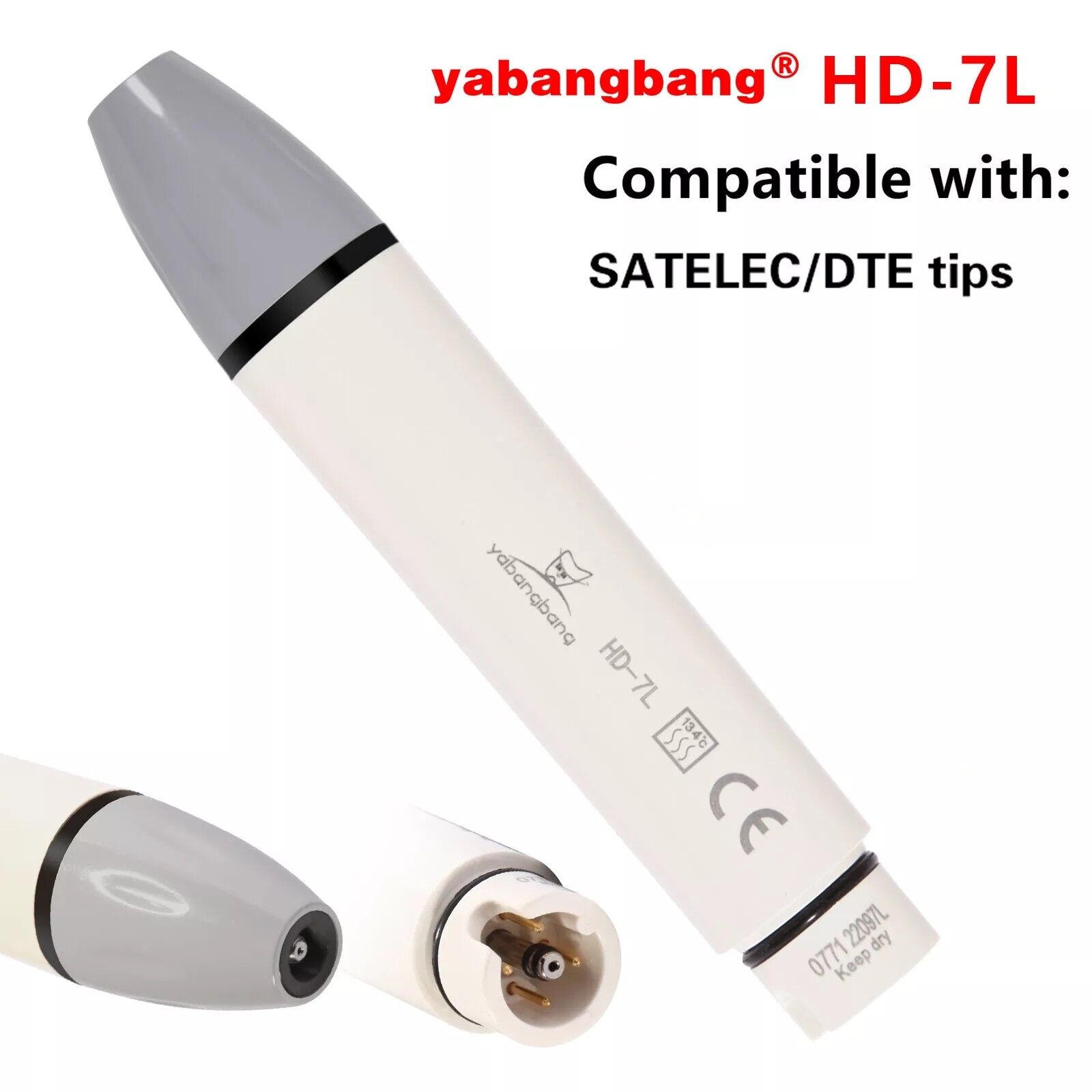 HD-7L Dental Ultrasonic Scaler LED Light Handpiece Fit For DTE SATELEC 135°C