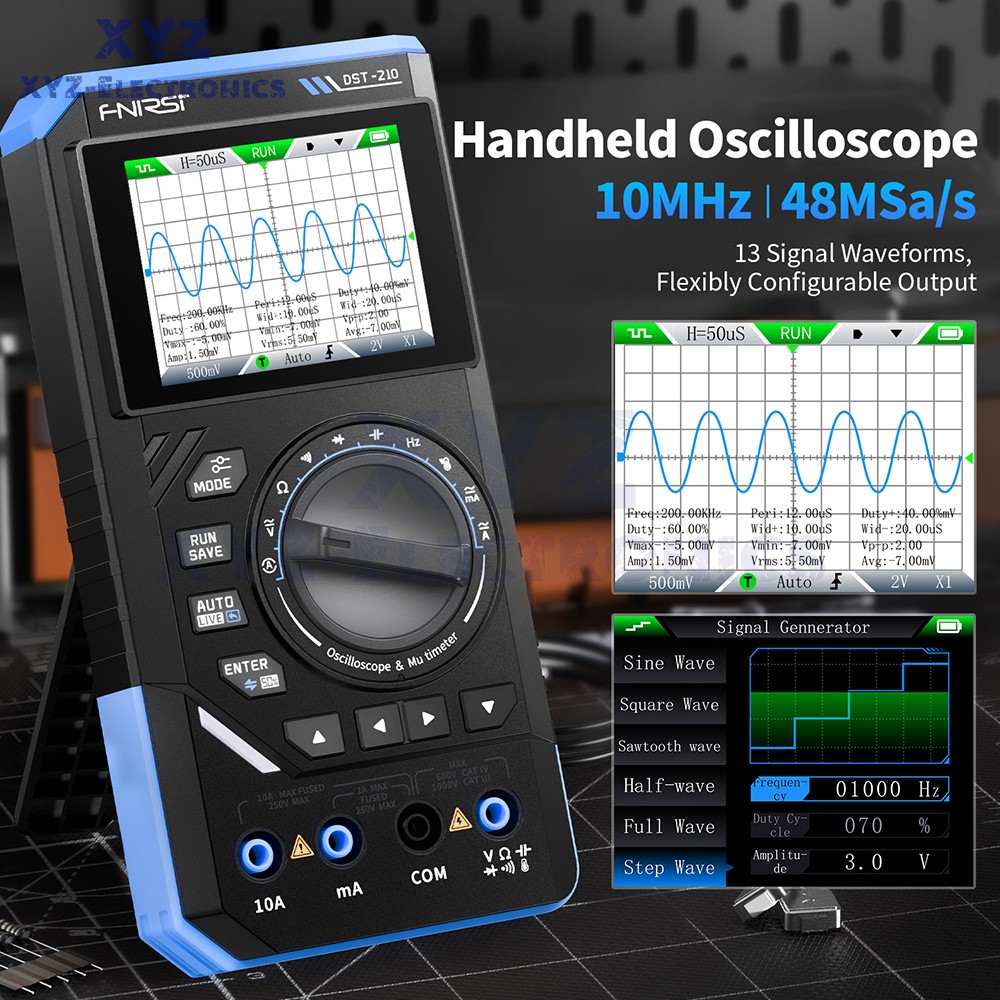 FNIRSI 2C23T DSO152 Digital Oscilloscope Multimeter Function Signal Generator US