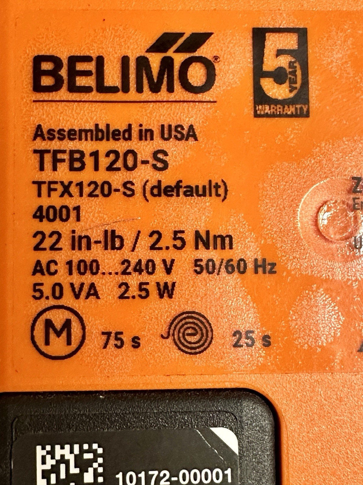 Belimo Damper Control Actuator - TFB120