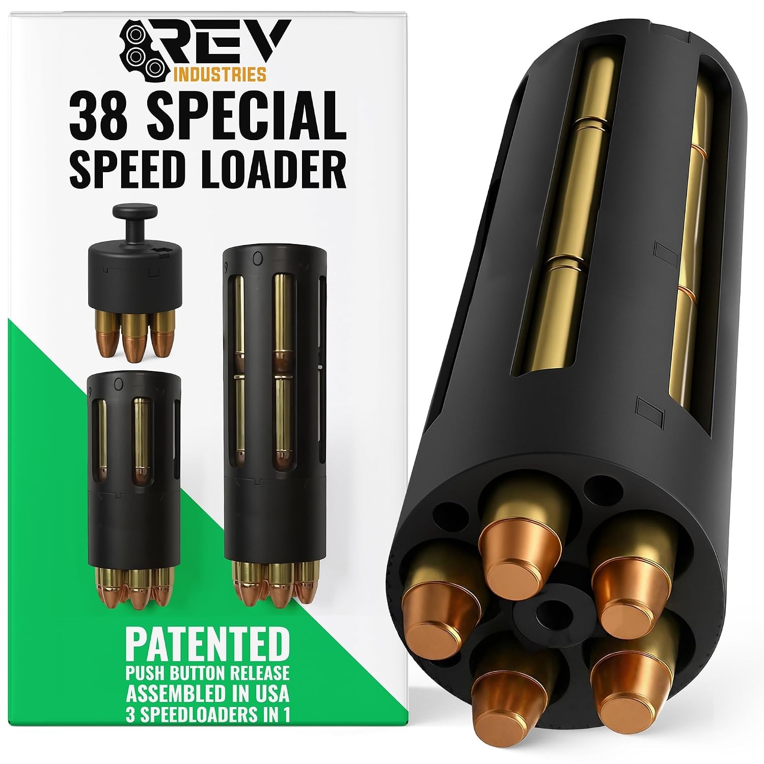 38 Special 357 Magnum 5 Shot Revolver Speedloader 15 Round Speed Loader