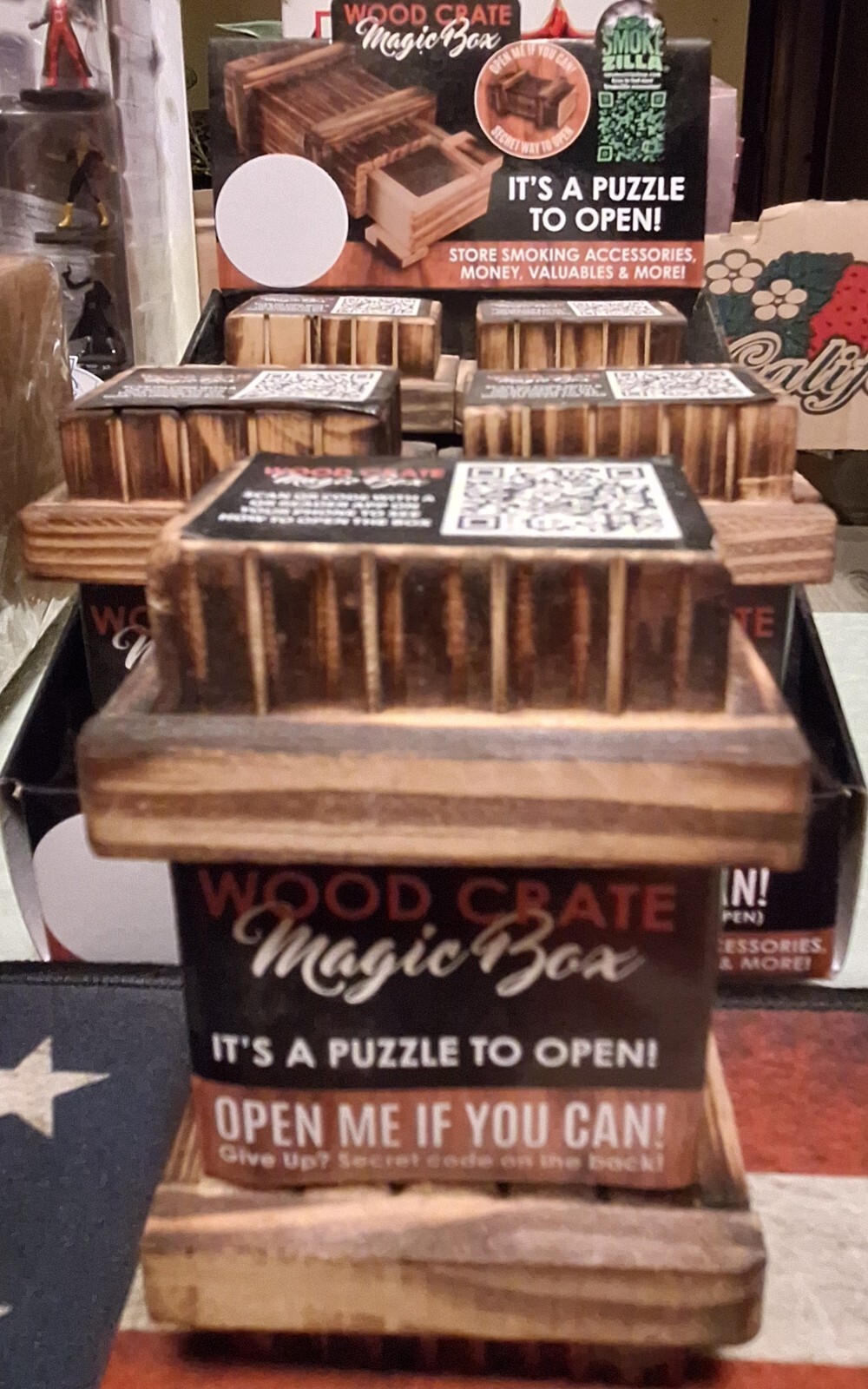 Wood Crate Magic Puzzle Box