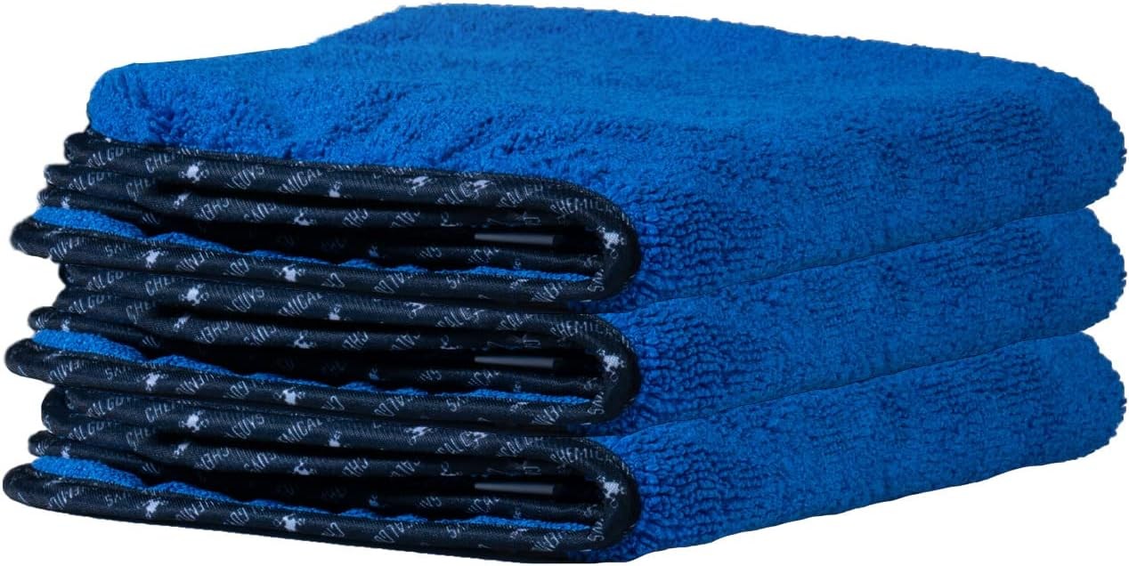 Professional Grade Premium Microfiber Towels for Cars, Blue, 16" x 16",