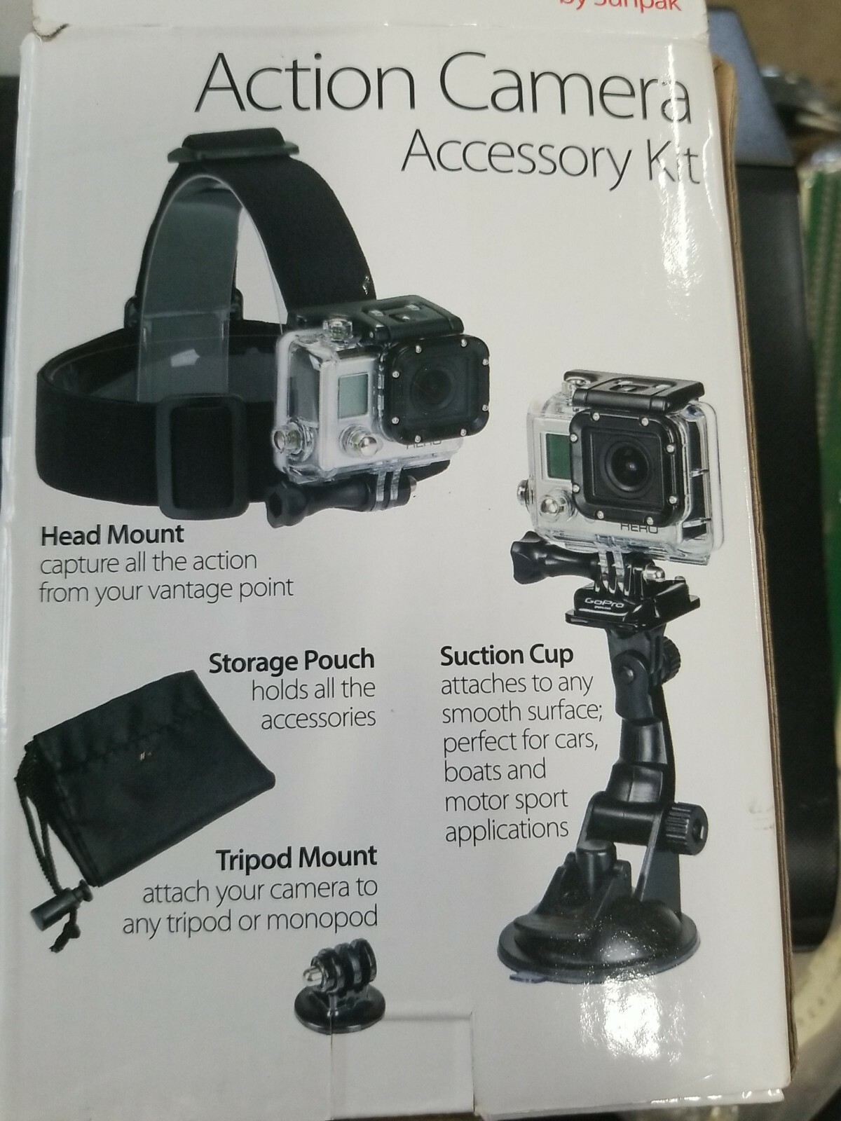 Sunpak-PlatinumPlus Action Camera Accessory Mount Kit/ Black/ Action