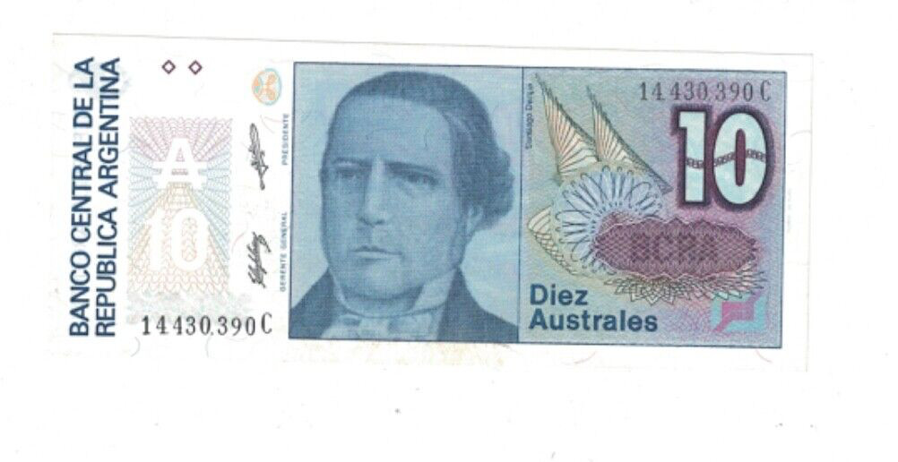 Argentina 10 Australes 1985-91 Pick# 325b UNC. #PL2623