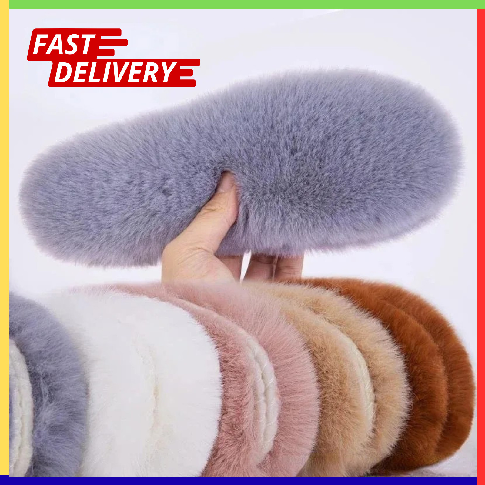 New Natural Sheepskin Insoles Winter Real Fur Wool Insoles Men Women Warm.