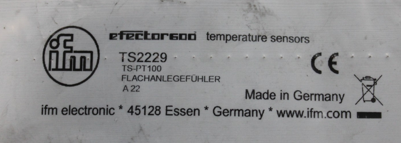 TS2229 IFM EFECTOR 600 TEMPERTURE SENSOR TS-PT100 **NEW**