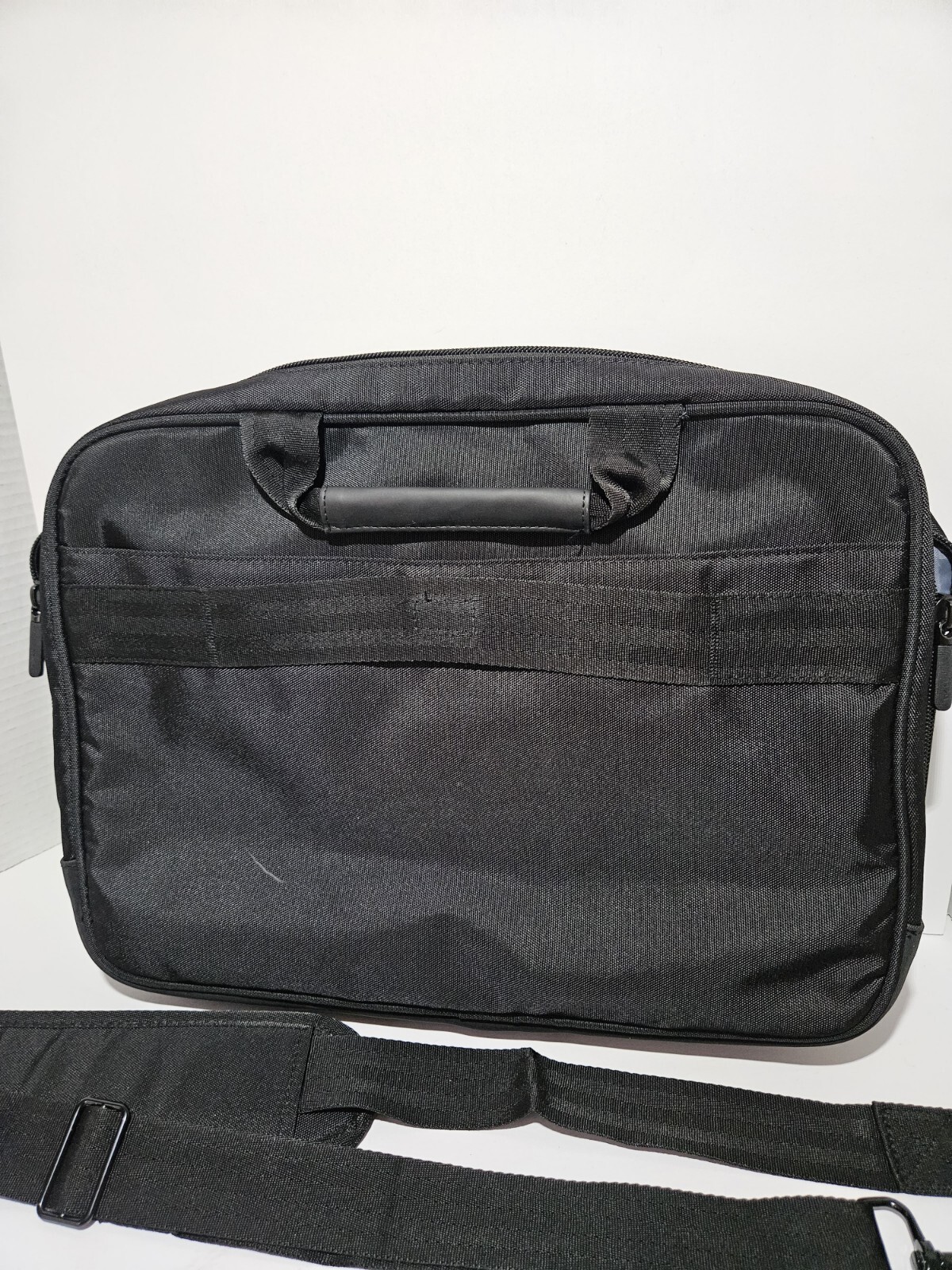 Dell Black Nylon Brief Case Bag Computer Tote With Shoulder Strap