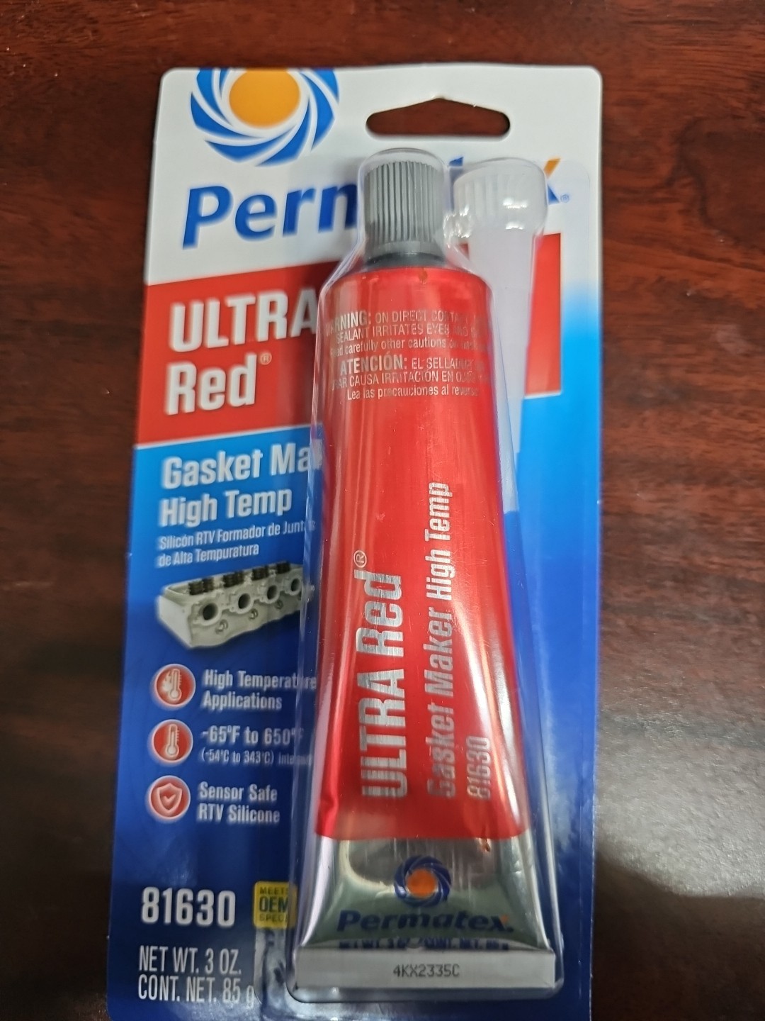 Permatex 81630 Ultra Red High Temperature Gasket Maker, 3 oz
