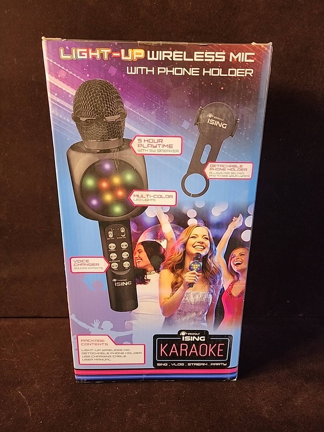 Ising Light-Up Bluetooth Karaoke Microphone New In Box