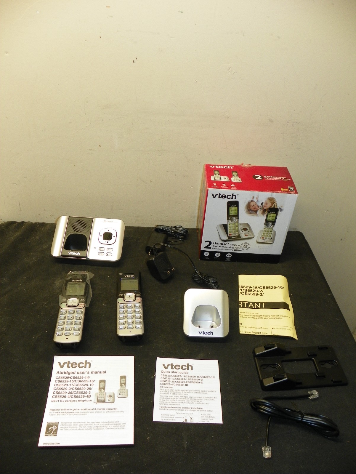 VTech CS6529-2 DECT 6.0 2 Handset Cordless Phone Answering System With Caller ID