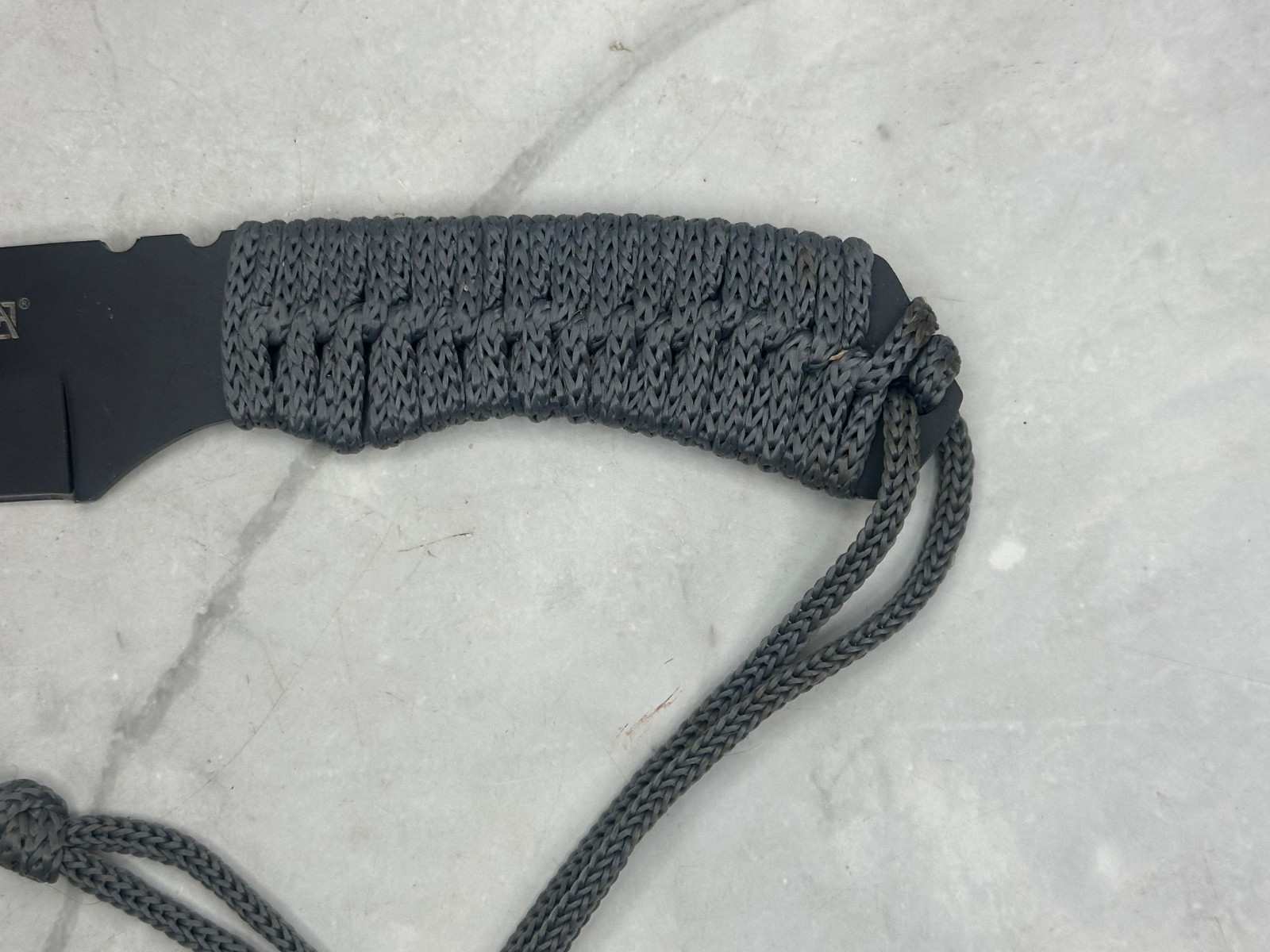 Avalanche 8" Fixed Blade Camping Knife Rope Wrapped Handle 5" Blade