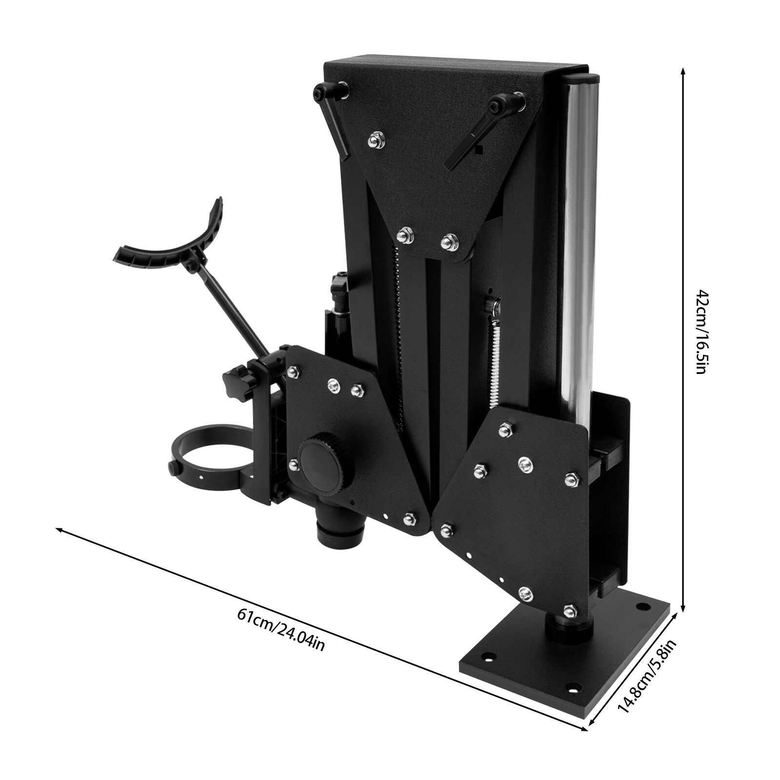 Multi-directional 77mm Jewelry Microscope Stand Inlaid Stand Aluminum Alloy Good
