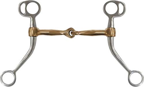Showman Stainless Steel Tom Thumb Bit w/ 6.75" Cheeks & Copper Broken Mouth