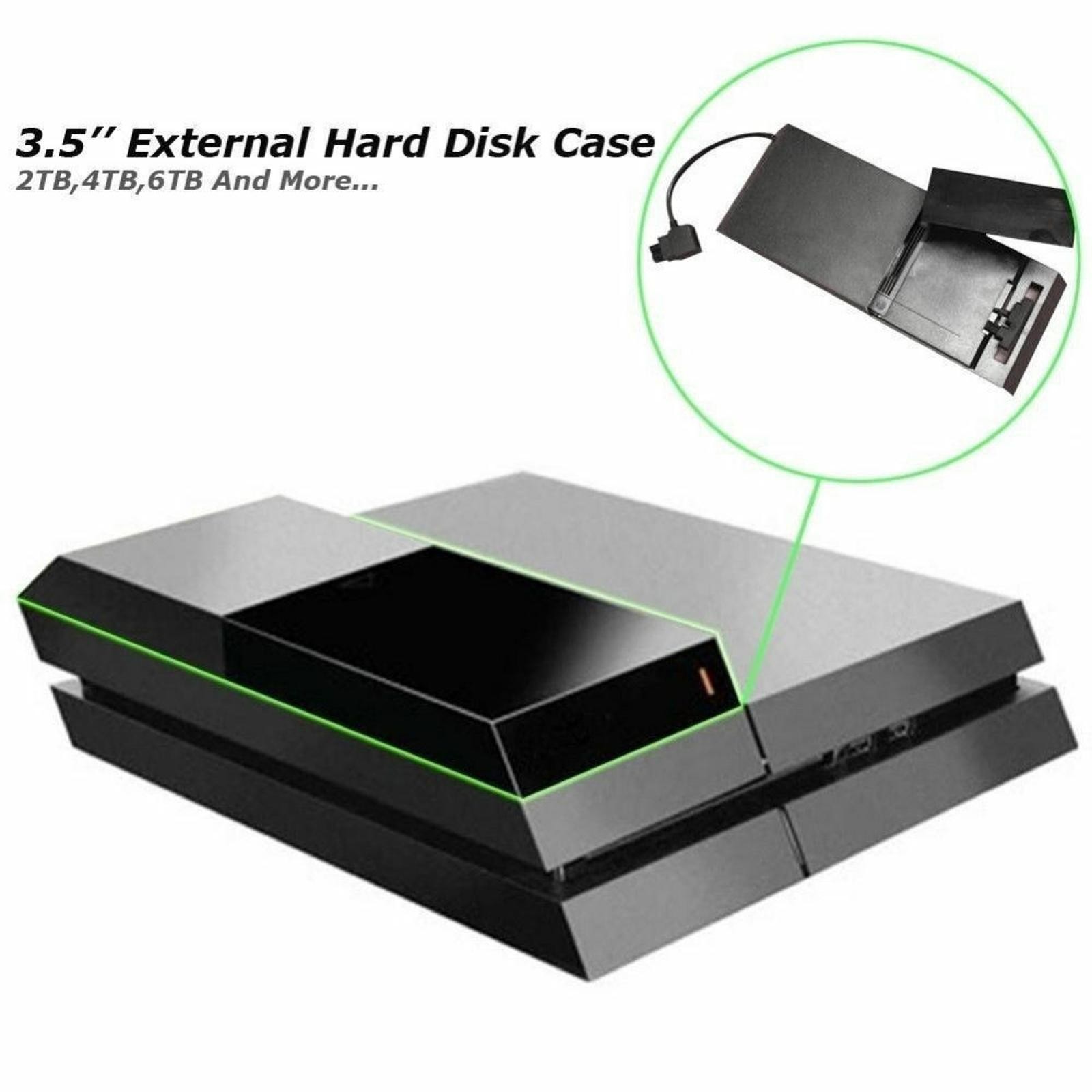 Black External 3.5" 2.5" Hard Drive External Box Disk Case Data For Sony PS4 D